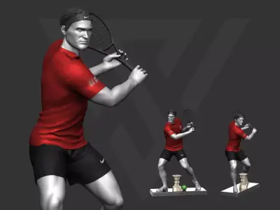 Roger Federer 3D Printable 3 3D print model