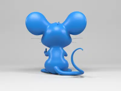 Cartoon mouse figure 3D print model
