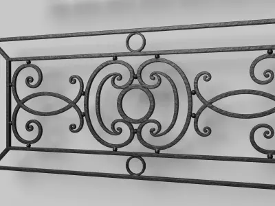 Elegant Balcony Railings 20 Unique Models Low-poly 3D model