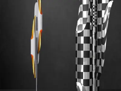 Floor lamp Coltrane WHITE 3D model