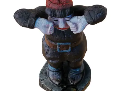 Weeping Gnome Garden Figurine 3D model