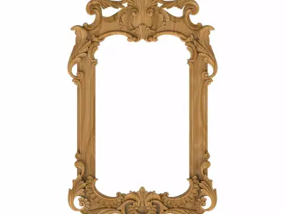 Carved picture frame STL 3D model