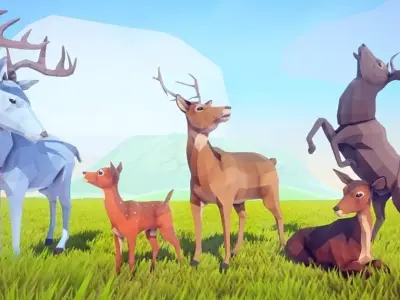 Poly Art Deer 3D model