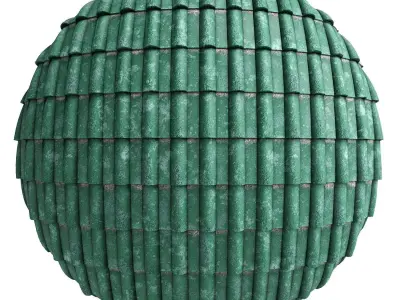 Roof Tile Materials 3- By 3 color Pbr By Sbsar 4k Texture