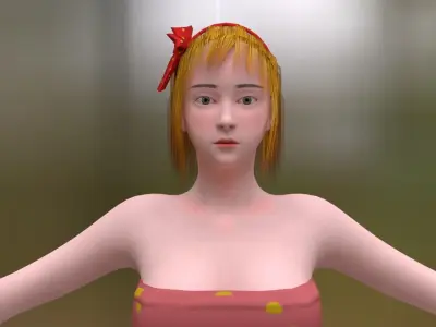 Anchorwoman digital human girl CG model full body female  3D model