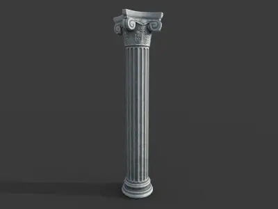 Game Art Corinthian Roman Column  Low-poly 3D model