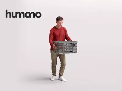 Humano Man putting the case into the trunk 2011-12 3D model