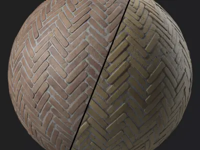 Pavement Materials 55- Stone Paving Sbsar Pbr 4k Seamless Texture