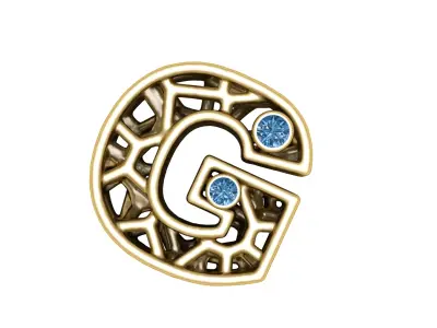 SIMPLE ALPHABET G PENDANT 3D PRINTABLE MODEL  3D print model
