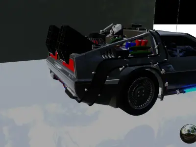 Back To The Future DeLorean 3D model
