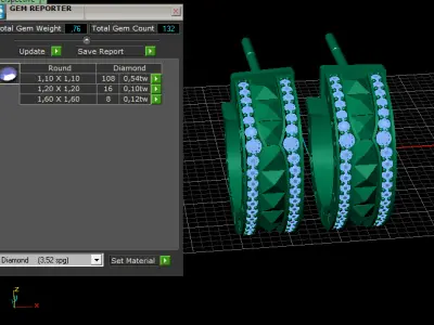 bvlgari earrings  3D print model