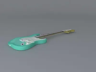 70s greenburst Fender stratocasterguitar Free 3D model