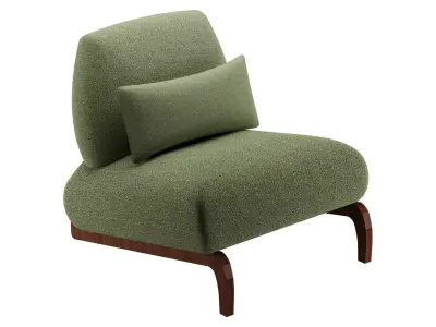 Keiven Upholstered Accent Lounge Chair 3D model