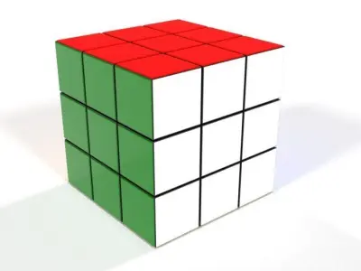 Rubik Cube Low-poly 3D model