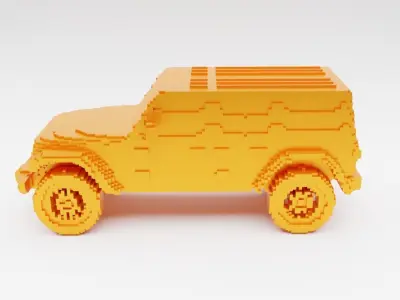 RETRO JEEP WRANGLER 3D print model