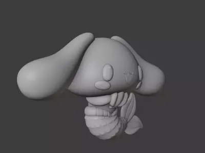 Mermaid sanrio cinnamoroll 24 3D print model