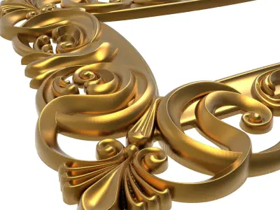 carved frame 3D model 20