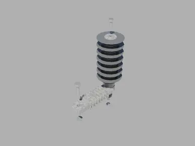 Medium voltage class 1 surge arrester Free 3D model