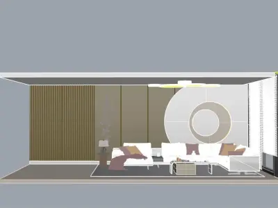 Interior Living Room Scene 3D model