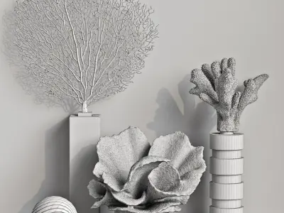 Coral Decor Set 3D model