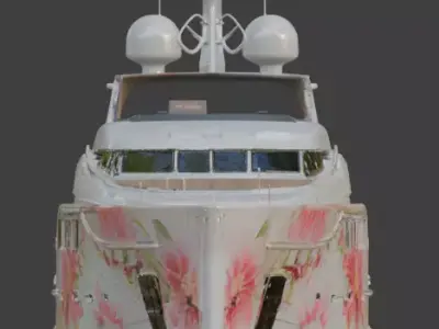 Spring Edition Floral Sport Yacht 3D Model 3D model