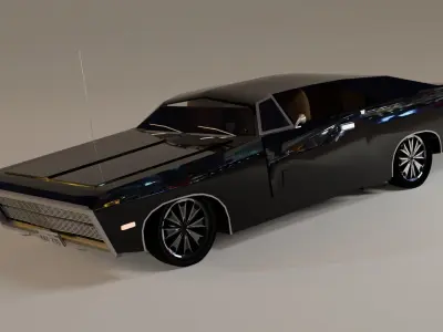 Dodge car Low-poly 3D model