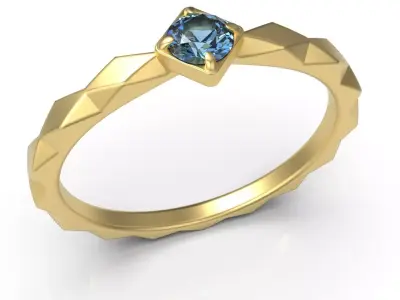 Rhombus Engagement Ring 3D print model