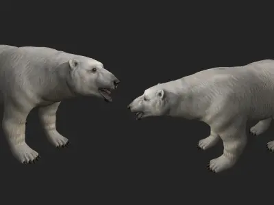 Next Gen AAA Polar Bear - high quality lowpoly game ready Low-poly 3D model