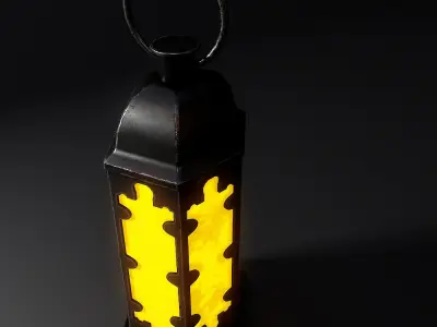 Retro lantern low poly 3d model 3D model