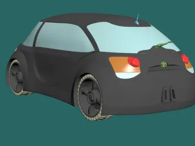 Toyota H2GO Google car AAA Low-poly 3D model