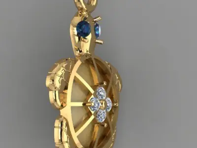 turtle pendant 3D print model purchase