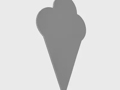 ice cream signboard Low-poly 3D model