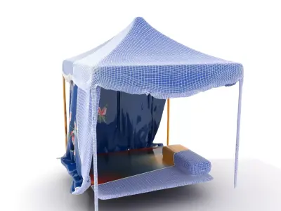 Floral Blue Canopy model pack Low-poly 3D model