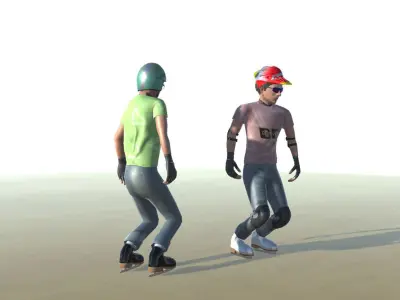 Ice Skates Actions 3D model