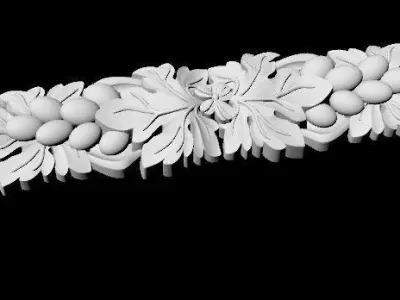 Central decor ornament for furniture 3D model 360