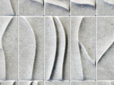 Tile line curve decor n1 3D model