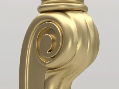 Carved Baluster 3D model