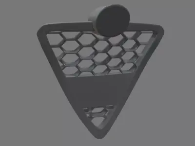 Front Grill Alfa Romeo Giulietta Low-poly 3D model