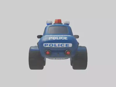Cartoon Police Car model 3D model