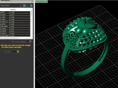 STL 3DM Women Ring Womens Ring Diamonds With Stone Model 3D print model