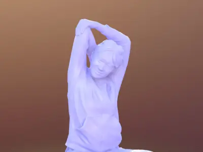 Francine 10335 - Stretching Sport Girl Low-poly 3D model