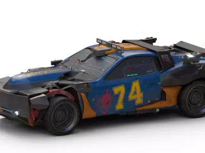 QuadraType66  Cyberpunk 2077 Low-poly 3D model