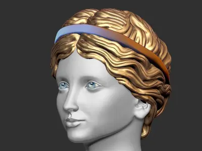 venus de milo face - bust head - statue 3D print model