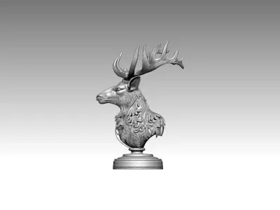 Deer  Head Sculpture 3D print model