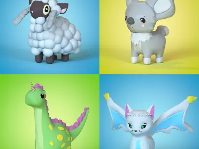 Adorable Animal Hybrid and Mythical Creature 3D Models 3D model