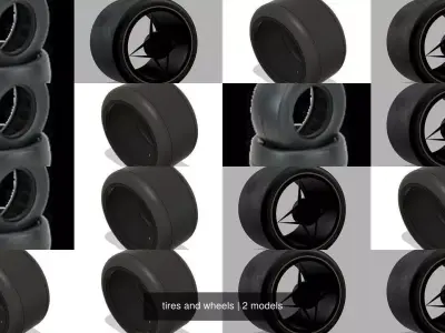tires and wheels 3D Model Pack