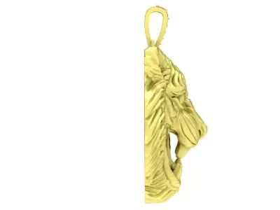 Tiger Head Pendant 3D Jewelry Model 02 3D print model
