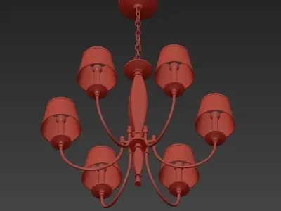 Foyer chandelier 3D model