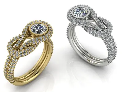 Jewelery Set Ring Earring  HK-045 3D print model