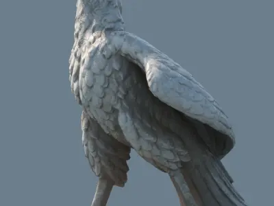 Eagle Statue PBR Low-poly 3D model